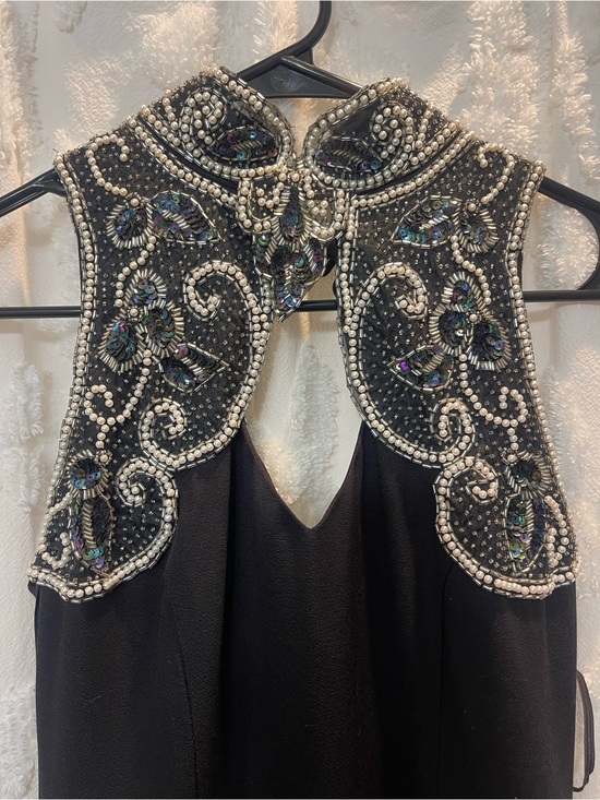 Cache Dresses & Skirts - Vintage 80/90s Cache black gown with beaded collar and back